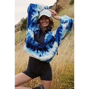 Free People Hit The Slopes Pullover Ocean Tie-dye Combo Women’s M NWT Sweater